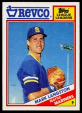 1988 Topps Revco League Leaders Mark Langston #33 Seattle Mariners