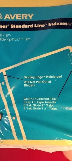 Ring Book Indexes - Color and Clear Tabs - Image 3 of 4