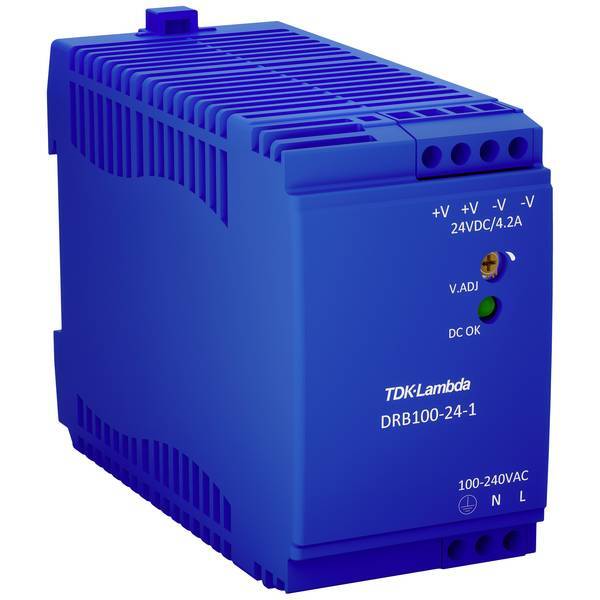 TDK-Lambda DRB100-24-1   Alimentatore per guida DIN 24 V/DC 4.2 A 100.8 W Num. u