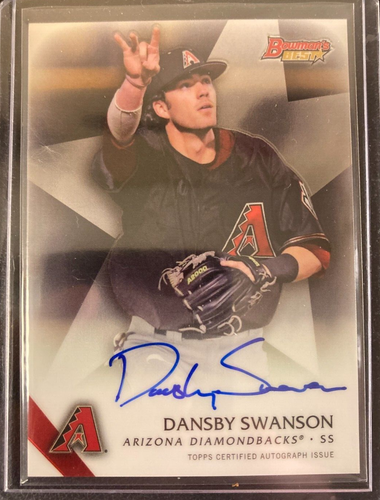 Autógrafo de novato certificado Dansby Swanson AUTO~RC Bowman's Best 2015 SP Cubs AU
