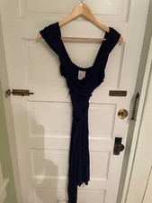 Anthropologie navy jersey knit grecian wrap dress - sz 4