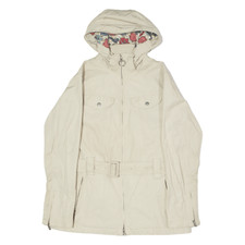 Barbour Liberty Cotton Touch Grace Womens Trench Coat Beige Hooded Uk 12