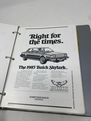 1983 Buick Color Trim Selling Manual Dealer Album - Picture 13 of 18