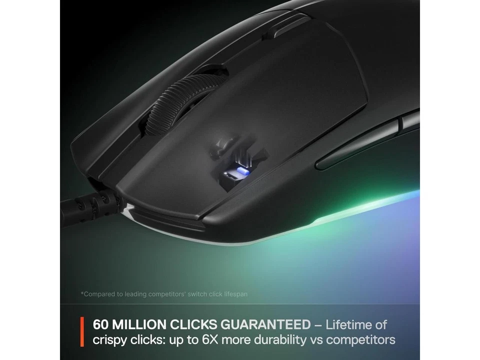 SteelSeries Rival 3 Gen 2 Gaming Mouse — 8500 DPI TrueMove Core Optical Sensor, - Image 3 of 4