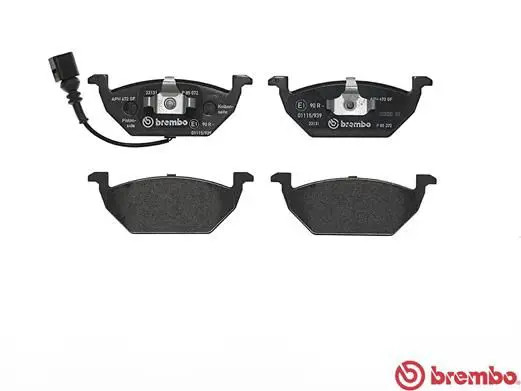 Brembo Bremsbelagsatz mit Warnkontakt vorne [Hersteller-Nr. P85072] für Seat, Audi, Skoda, VW - Bild 3
