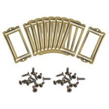 Metal Label Holders, 85x40mm 10pcs File Name Card Tag Label Frame, Bright Bronze
