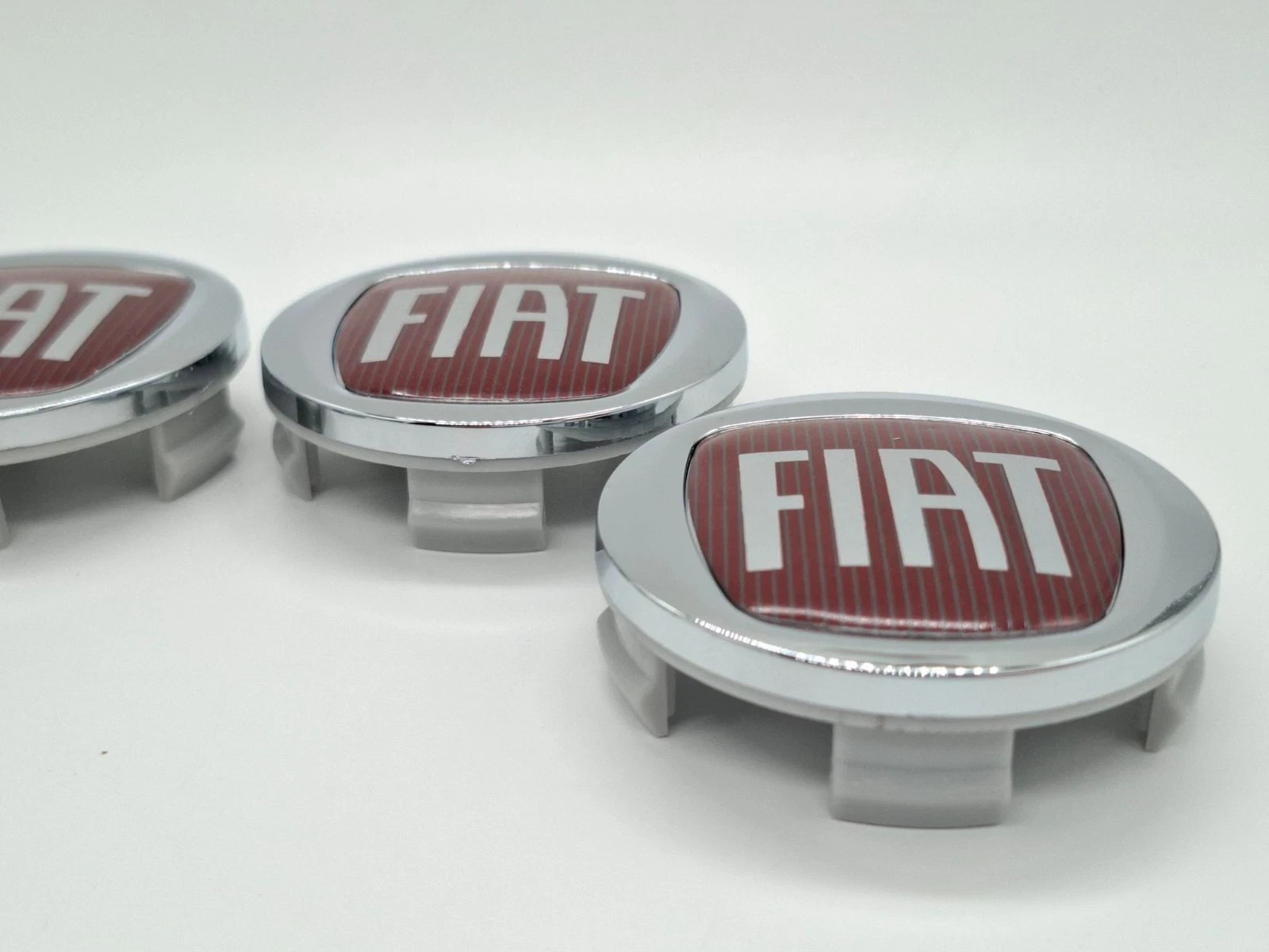 4 TAPPI COPRIMOZZO PER FIAT 60mm esterno BORCHIE CERCHI IN LEGA foto 2