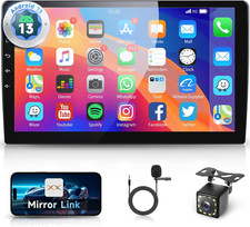 Android Car Radio 10.1 Inch with Bluetooth, Mirror Link, Double Din Touch Scree