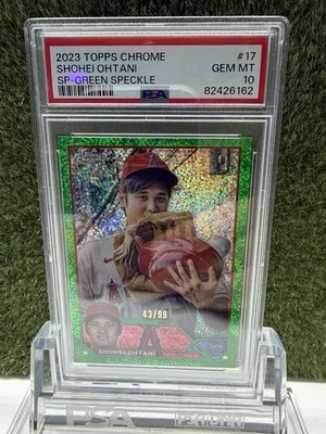 Topps 2023 Chrome Shohei Ohtani #17 Image Variation Green Speckle /99