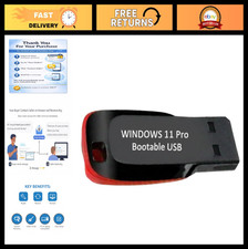 Bootable USB Drive for Windows 11 Pro 64-bit - Upgrade, Repair, Recover PC, Tech