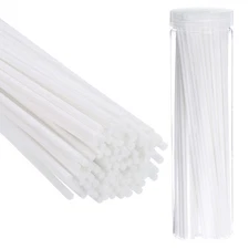 20CM/8" Reed Diffuser Sticks, 100Pcs Refill Stick with PET Bottle, White