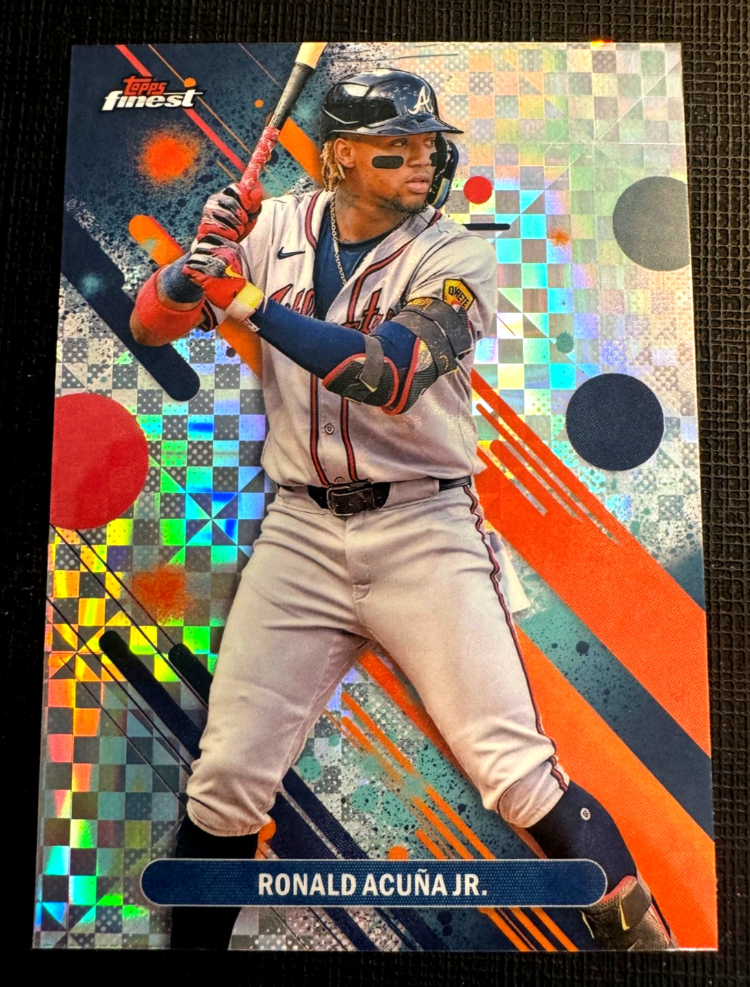 2025 Topps Finest Ronald Acuna Jr. Common Checkerboard #17 Atlanta Braves