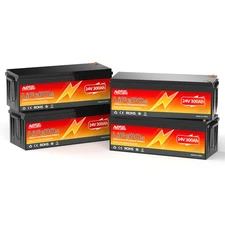 4 x 24V 300Ah LiFePO4 Lithium Battery 7.68KW BMS 20000+Cycle RV Solar Marine