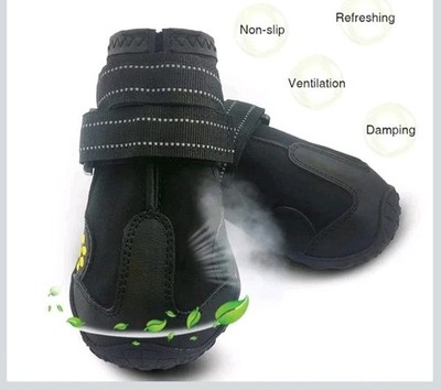 4pcs Reflective Dog Anti Slip Shoes Waterproof for Medium Large Dogs Snow size 3
