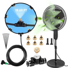 NFAMRZCAR Anti Leak 19.7FT Misting Cooling System, Black .Brass .Green