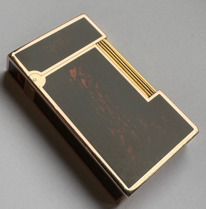 St Dupont &lsquo;Fire Black Lacquer&rsquo; PIPE FLAME Ligne 2 Lighter-Fully Overhauled