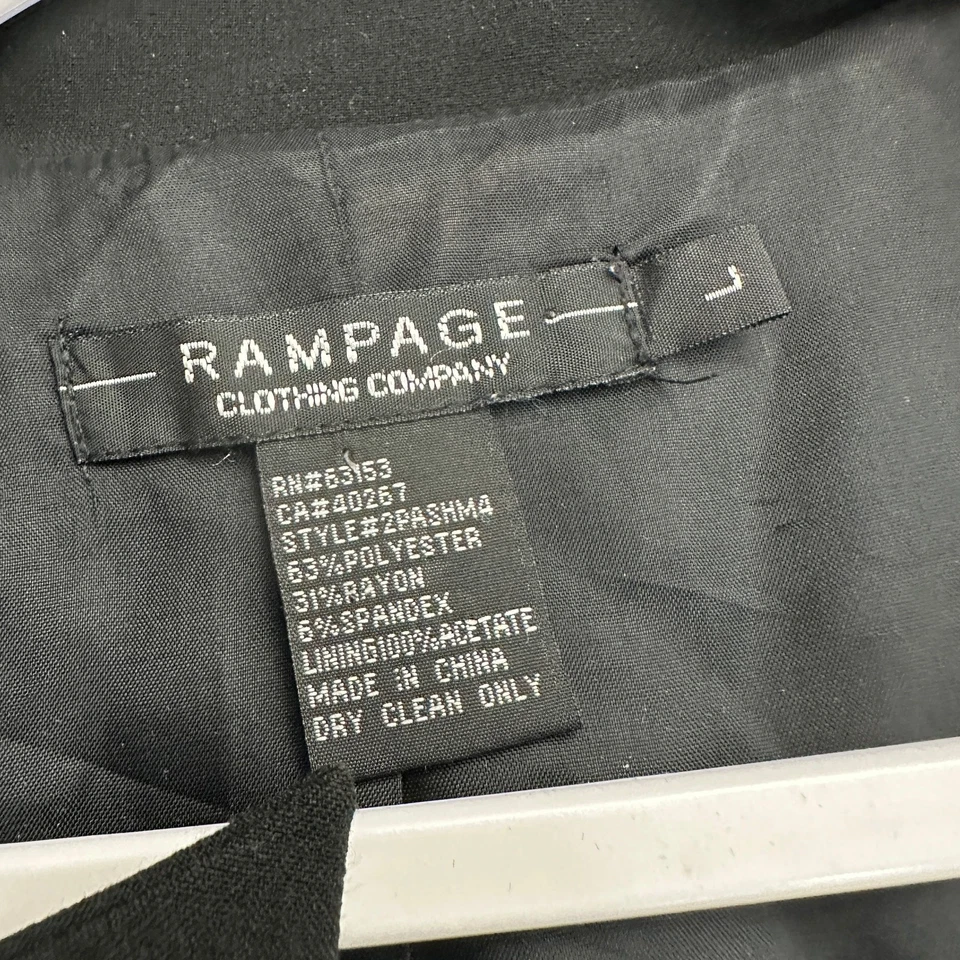 Chaqueta corta Rampage Y2K para mujer talla L negra informal de negocios minimalista Foto 3 de 4