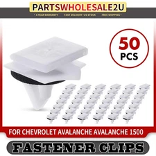 50x 11.11 mm Rocker Panel Molding Clip Retainers w/ Seal for Chevrolet Avalanche