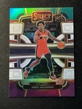 Amen Thompson 2023-24 Select Concourse Level Green White Purple Rookie #96