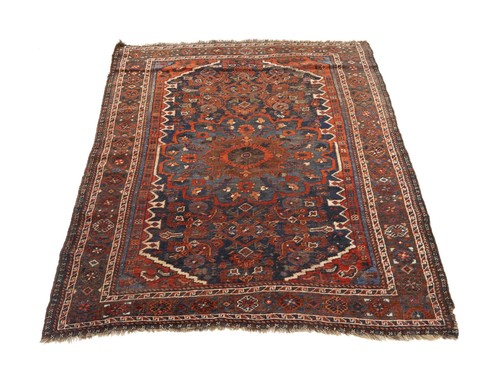 Antique Tribal Farmhouse Wool Rug Oriental Foyer Carpet 4x5 - Picture 2 of 12