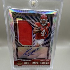 Panini 2023 Illusions First Impressions Rashee Rice Chiefs RC Auto Mem #288/399