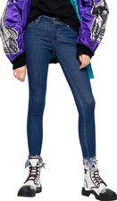 Image of Diesel Women's Blue Slandy Super Slim Skinny Regular Waist Jeans Size W25 L30