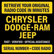 ✅ Dodge Radio Code Unlock - Radio Locked? Enter Serial Number Get Code