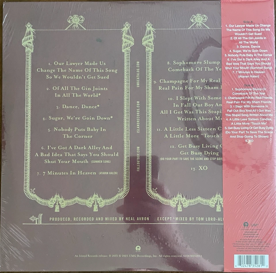 Fall Out Boy - From under the Cork Tree, Vinyl LP, Gold & Black Ice - Image 2 of 3