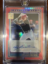 2025 Panini Donruss Dylan Crews Signature Series Rookie Auto - 34/49 Nationals