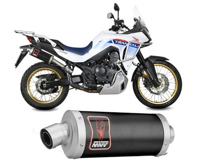 Exhaust terminal MIVV DAKAR Black Inox HONDA XL 750 TRANSALP 2023 2024