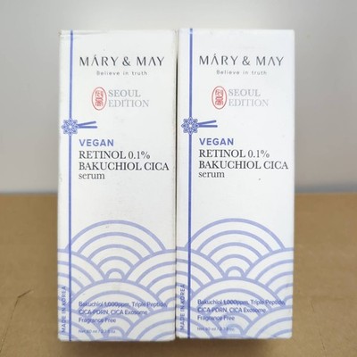 2 Mary & May Retinol 0.1% + Bakuchiol + Cica Serum 80ml 2.7oz Genuine Lot Pack
