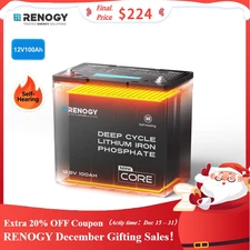 Renogy 12V 100Ah Lithium LiFePO4 Battery Self-Heating w/DuoHeat Tech Off-Grid