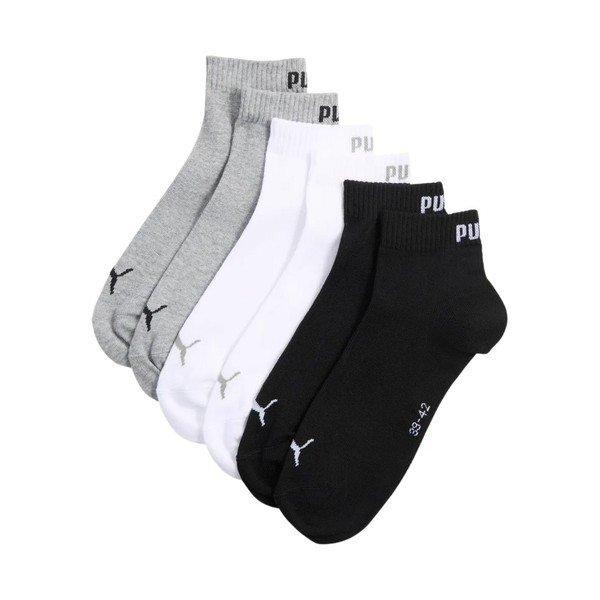 Skarpety Puma Quarter Plain 3Pak Czarne, BiałE, Szare 938589 17 35-38-image