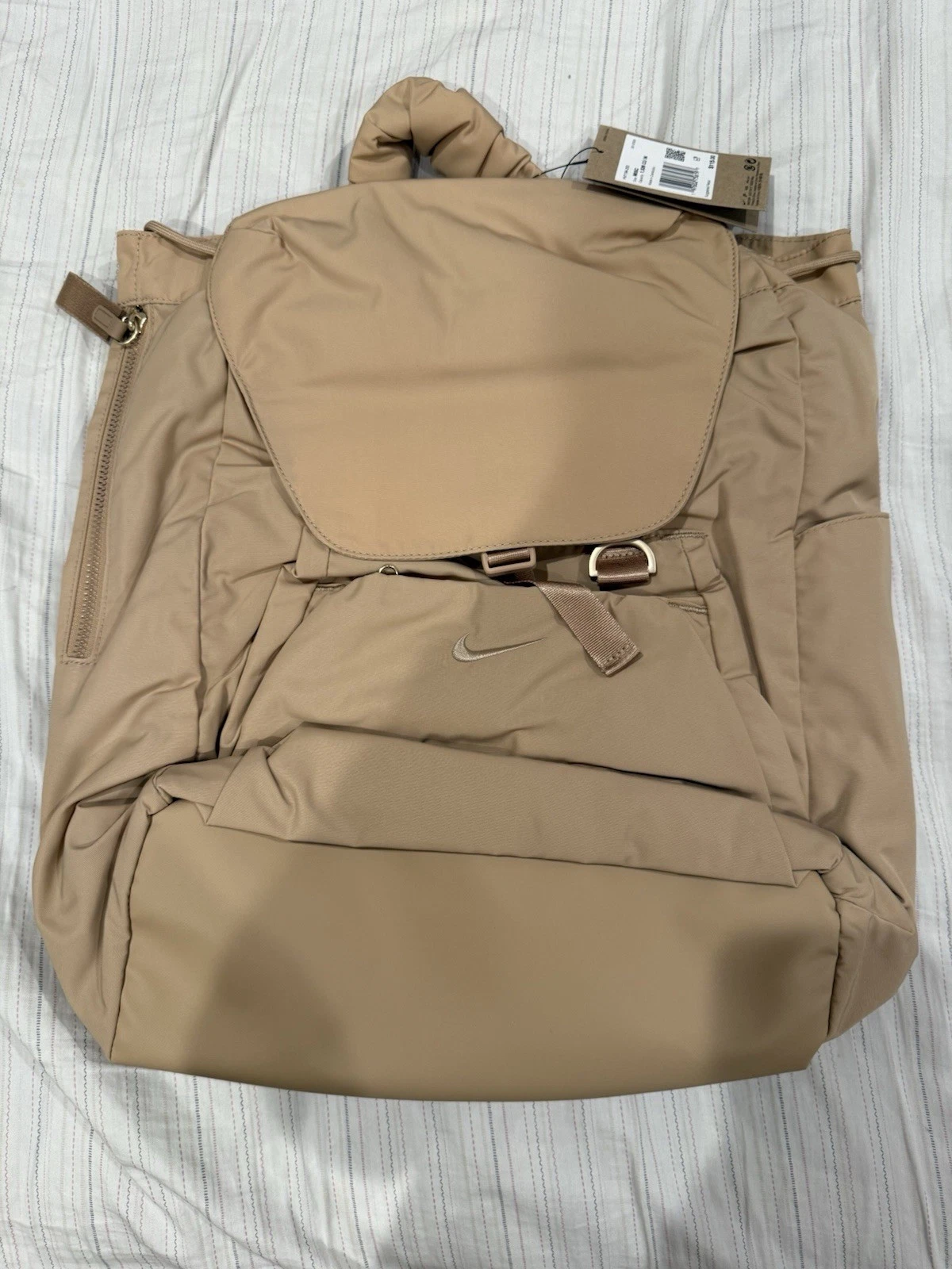 Nike One Backpack 25L Women's Sports Bag Casual Travel Bag Hemp NWT HV1194-200