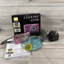 Nikon Coolpix S2700 16MP Digital Camera Floral Pink VGC