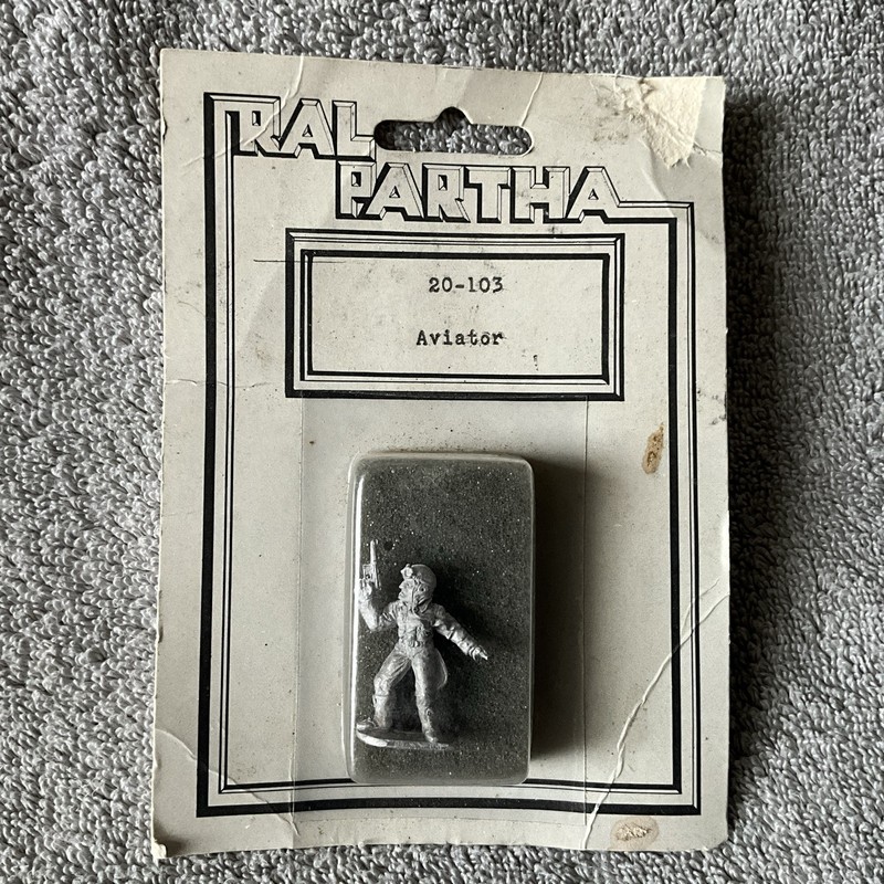 Ral Partha Vintage Miniatures 20-103 Aviator Metal RPG Figure 1980s Rare OOP