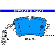 Satz Bremsbeläge Bremsklötze hinten für VW Touareg CR7 | 23894735