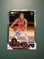 2023-24 Topps Chrome OTE Efeosa Oliogu Aqua & Red Auto Refractor RC SP /99