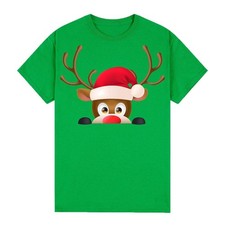NNEDSZ 100% Cotton Christmas T-shirt Adult Unisex Tee Tops Funny Santa Party Cus