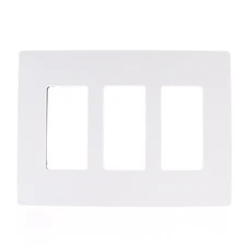Pass & Seymour RWP263W White 3-Gang Decorator Polycarbonate Radiant Wallplate