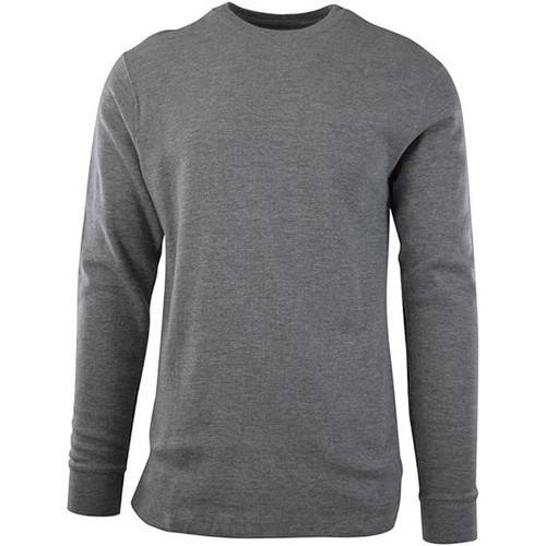 BYN DYNASTY Men Long Sleeve Thermal T-Shirt Grey - Size XXL