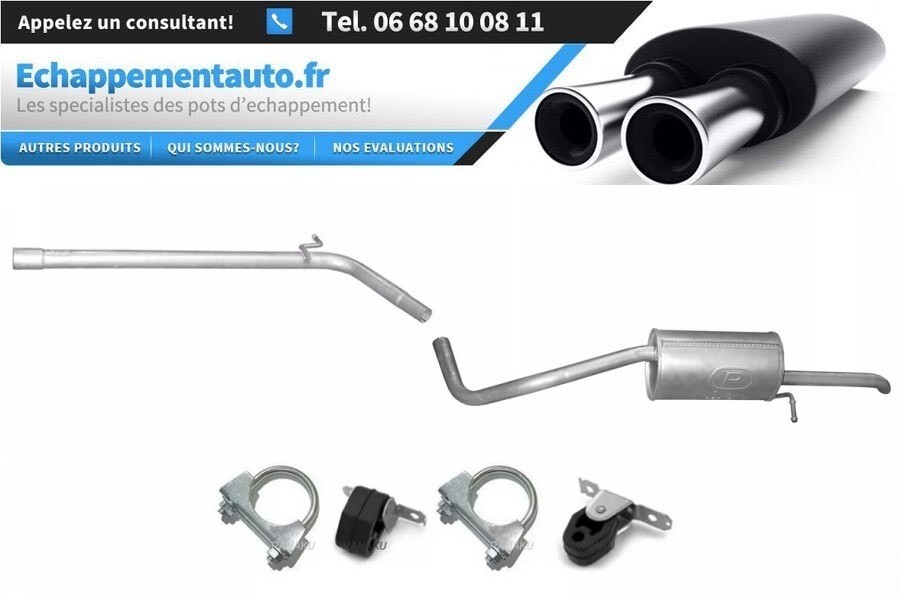 Ligne échappement Seat Cordoba 1.2 anti-bruit pour réparer une fuite au contrôle technique 2002-2009