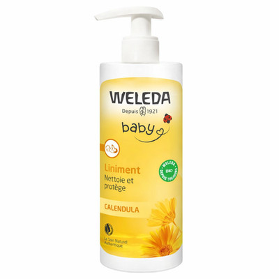 Weleda Baby Calendula Liniment 400ml   Reinigungsmilch für Windelbereich   Bio