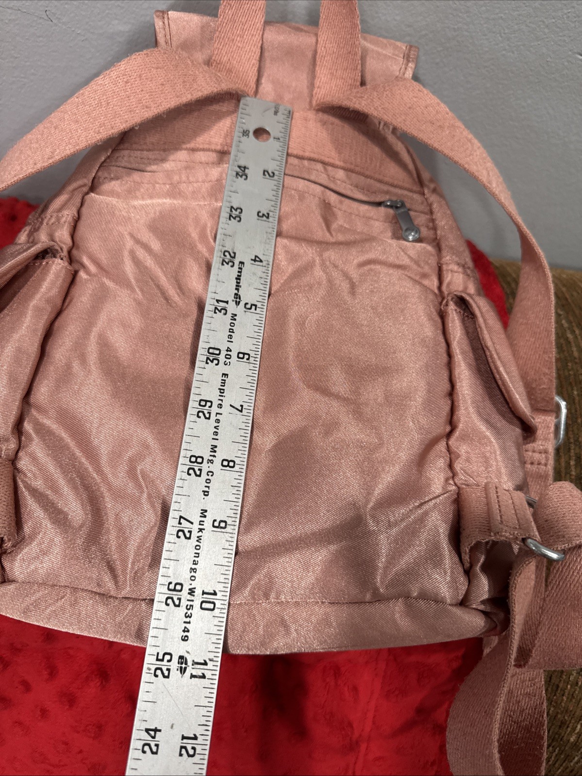 Kipling Backpack With  Multiple pockets Peach - image 8