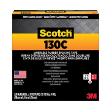 Scotch Linerless Rubber Splicing Tape (130C): 3/4 in. x 30 ft. (Black)