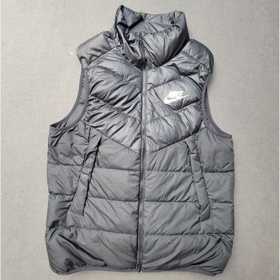 Nike Mens Windrunner Down Fill Puffer Vest Black Size Large *Tear