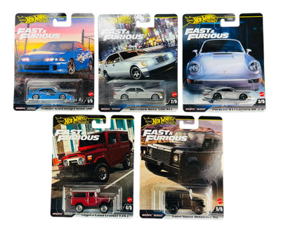 HOT WHEELS PREMIUM 2024 FAST AND FURIOUS SET OF 5pcs HNW46 1:64 DIE CAST NEW 
