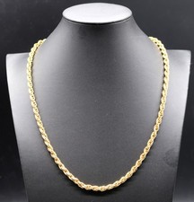 Vtg Gold Tone 24" Rope Chain