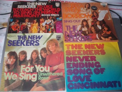 4 Singles von : The New Seekers / Never Ending Song Of Love - Big Steal or Borro