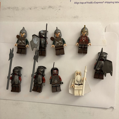 LEGO The Lord of the Rings Minifigure RARE Lot of 9 w/ Accessories